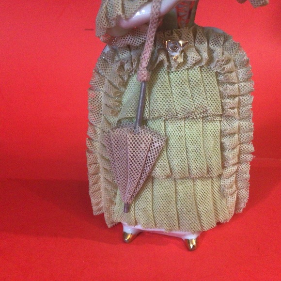 NIPPON YOKO BOEKI DRESDEN STYLE LADY FIGURINE WITH PARASOL 1950,S - Picture 9 of 11